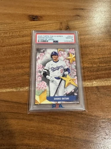 Shohei Ohtani 2025 Topps Tokyo Series Stars Japan SP PSA 10 Gem Dodgers Low Pop