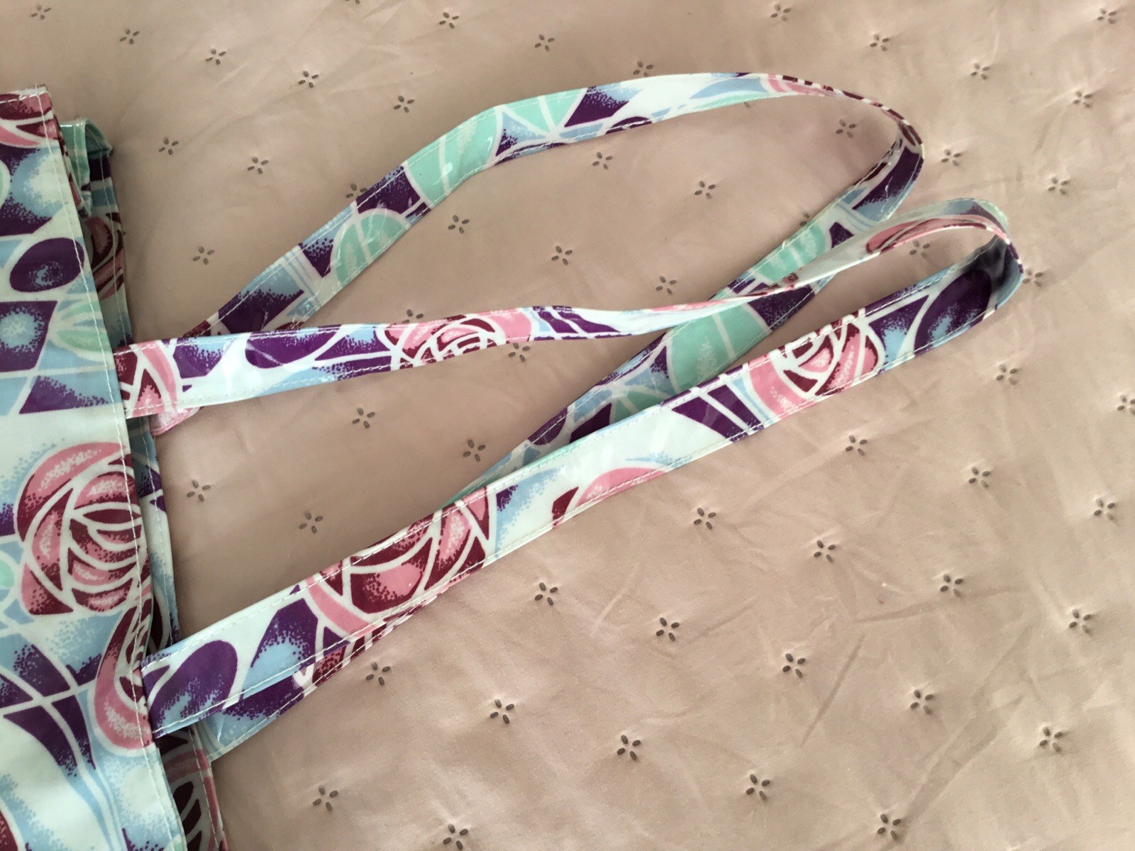 PAST TIMES VINTAGE 100percent PVC COATED COTTON/TOTE/SHOPPING BAG/ MACKINTOSH DESIGN image 10