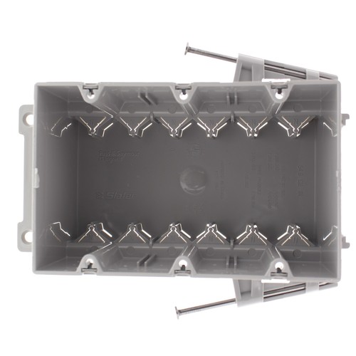 Pass & Seymour Slater Gray 3-Gang Construction Switch & Outlet Box S3 ...