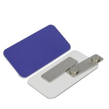 Name Tag/Badge Blanks - 10 Pack - Blue 1-1/2" X 3", Round Corners, Magnetic