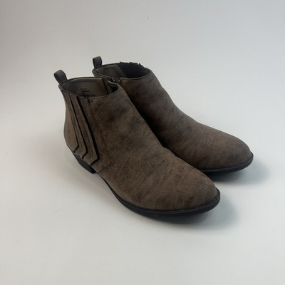 Wallflower Tesley Womens Brown Round Toe Side Zip Ankle Booties Size US 9.5