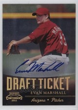 2011 Playoff Contenders Draft Tickets Signatures Evan Marshall #DT30 Auto 4f5