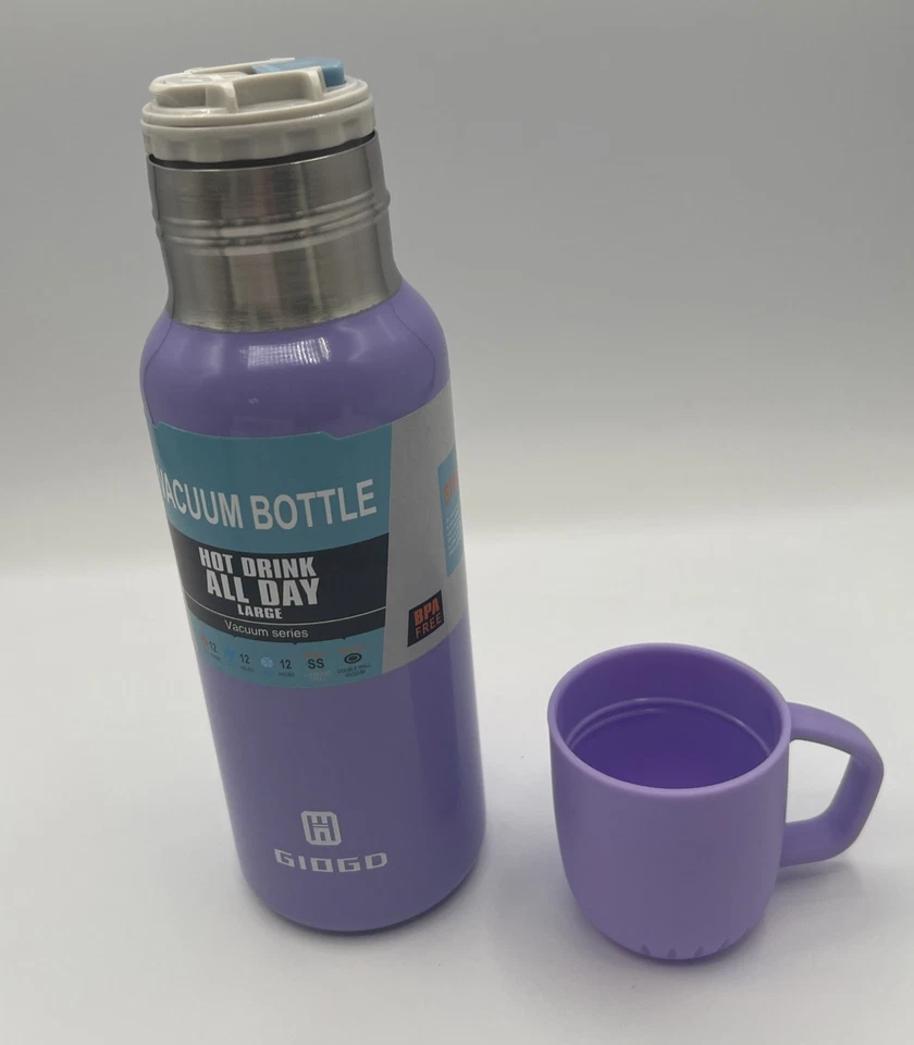 Taza de viaje termo café frasco de vacío de acero inoxidable Foto 3 de 4