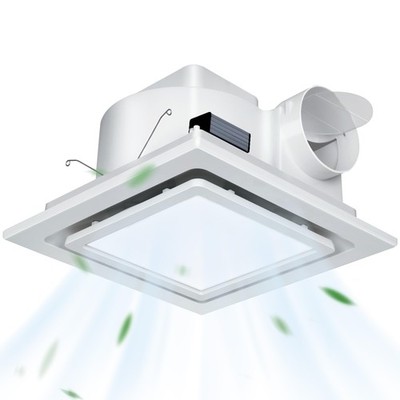 12'' Ultra Quiet Bathroom Exhaust Fan with 6500K LED Light, 1.0 Sone 120 CFM, 10x