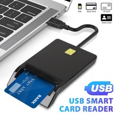 USB 2.0 CAC Reader DOD Military Common Access for ID IC Bank Credit Smart Card