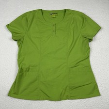 CROCS Medical Apparel Scrub Top Woman's Size Medium Stretch Uniform Green