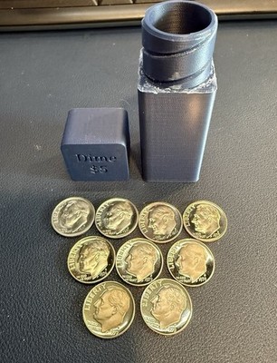 Proof Roosevelt Dime Collection 1971-S 1975-S 1976-S 1978-S 1979-S + Custom 3D P