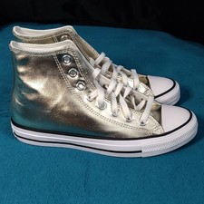 Converse Chuck Taylor Unisex Men's 7 Women's 9 Metallic Light Gold/White