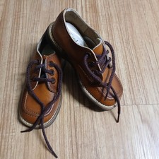 Vintage Childs Shoes Hush Puppies Leather New In Box 6M 70s