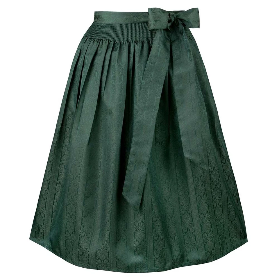 Dirndlschürze Corinna tanne grün gemustert Dirndl Trachten Damen Jacquard - Bild 1 von 2