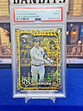 2024 Topps Chrome Gilded Diamond Refractor Everson Pereira /50 Mint PSA 9