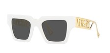 New VERSACE Women's Sunglasses VE4431 401/87 White Dark Grey 50mm