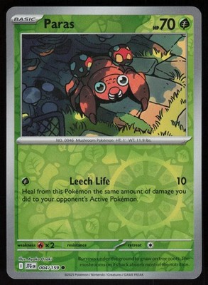 Paras Common SV09: Journey Together 004/159 NM Reverse Holo