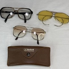 Vintage Bushnell Bausch  Lomb Eyeglass Case 1970s Eyeglasses Frames Only Lot