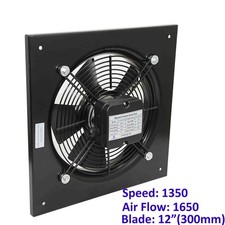 300mm Industrial Ventilation Metal Fan Axial Commercial Air Extractor Quiet