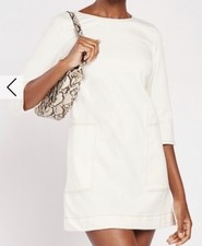  Shift Dress Size 8 Cream/Ivory Short Length 3/4 Sleeves BNWOT