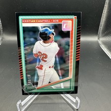 2025 Donruss Kristian Campbell Black Clearly #3/10 Boston Red Sox