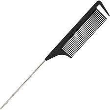9.3'' Rat Tail Comb for Hair Stylist, Parting Combs Braiding 1pcs, black