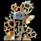 TRIFARI Alfred Philippe Amethyst Crystal Blue Enamel Bell Flower Floral Clip/Pin — photo 10
