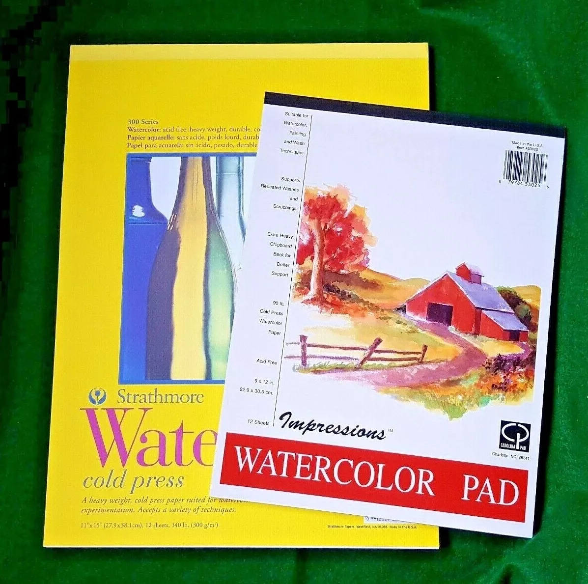 Strathmore 300 Series Watercolor Paper 11”x 15 Cold Press Pads 12 Sheets
