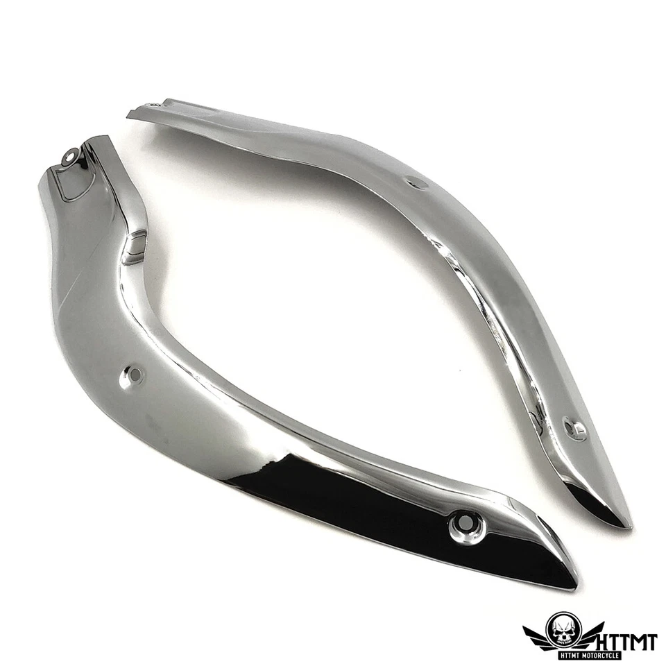 Borde de parabrisas cromado apto para 04-13 Harley CVO Road Glide Ultra FLTR Foto 3 de 4