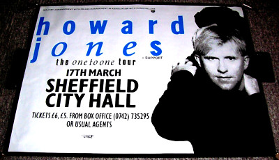 HOWARD JONES STUNNING CONCERT POSTER TUESDAY 17th MARCH 1987 SHEFFIELD CITY HALL