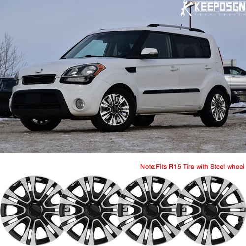 For Kia Soul 15" Set of 4 Wheel Rims Covers Snap On Hubcaps Fit R15
