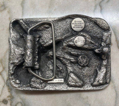 Bergamot Brass Works Vintage 1984 Country Western Music Belt Buckle C-150  USA