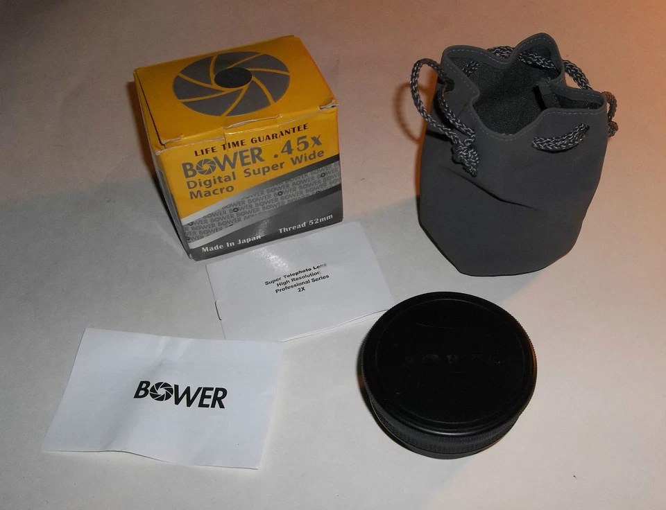 Bower Digital Super Wide Macro .45x Lens With Carrying Case Very Good Condition  - Image 3 of 4