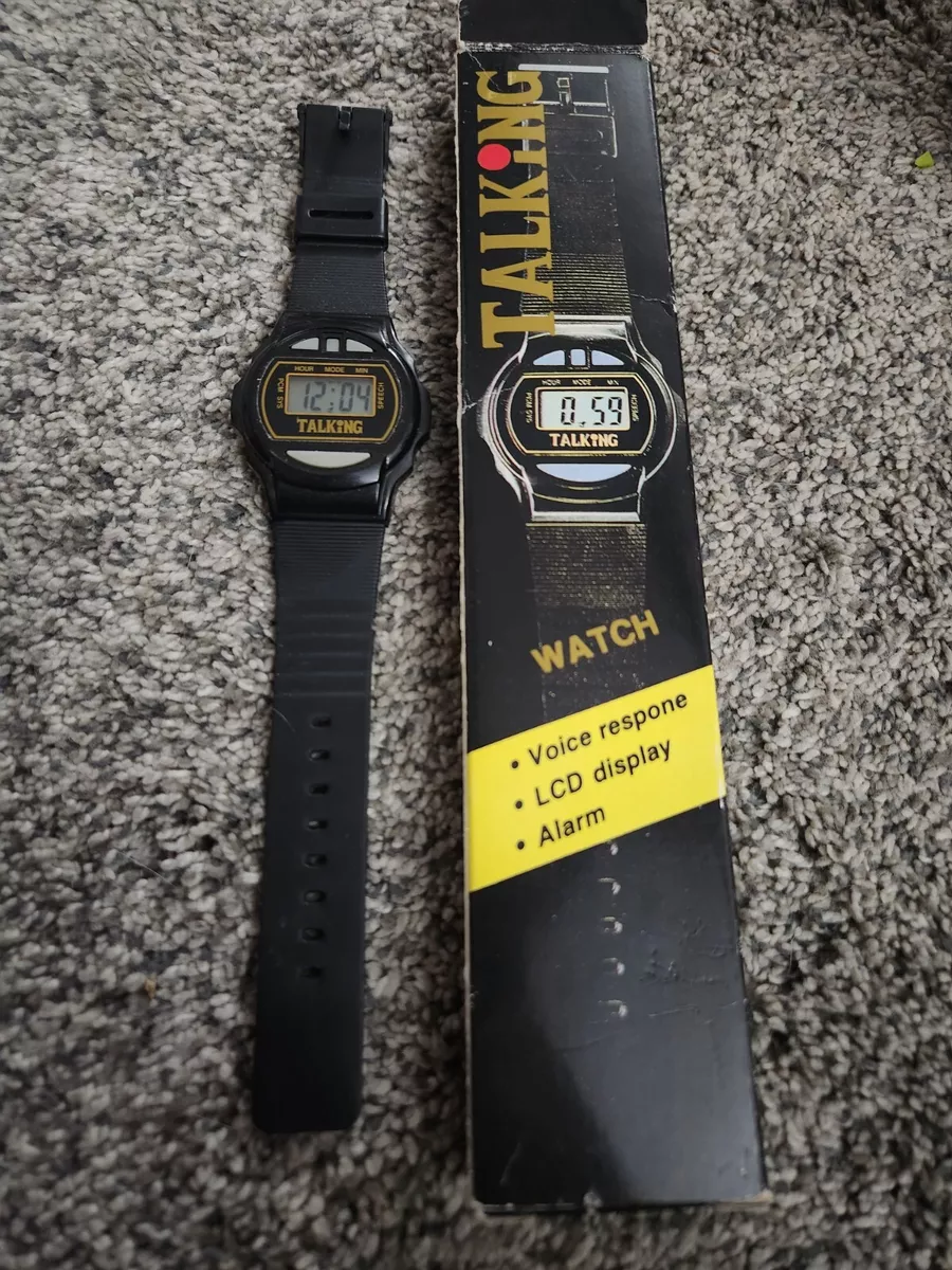 NOS New Ultmost Talking Digital LCD Watch With New Battery Working