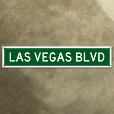 Las Vegas Boulevard Nevada street blade road sign 1963 36x7 Casino Rat Pack