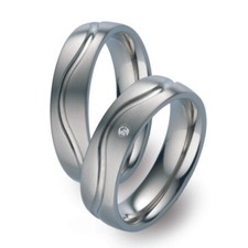 Titanfactory Titan Trauringe 51744 mit Brillant 0.02 ct. Diamant