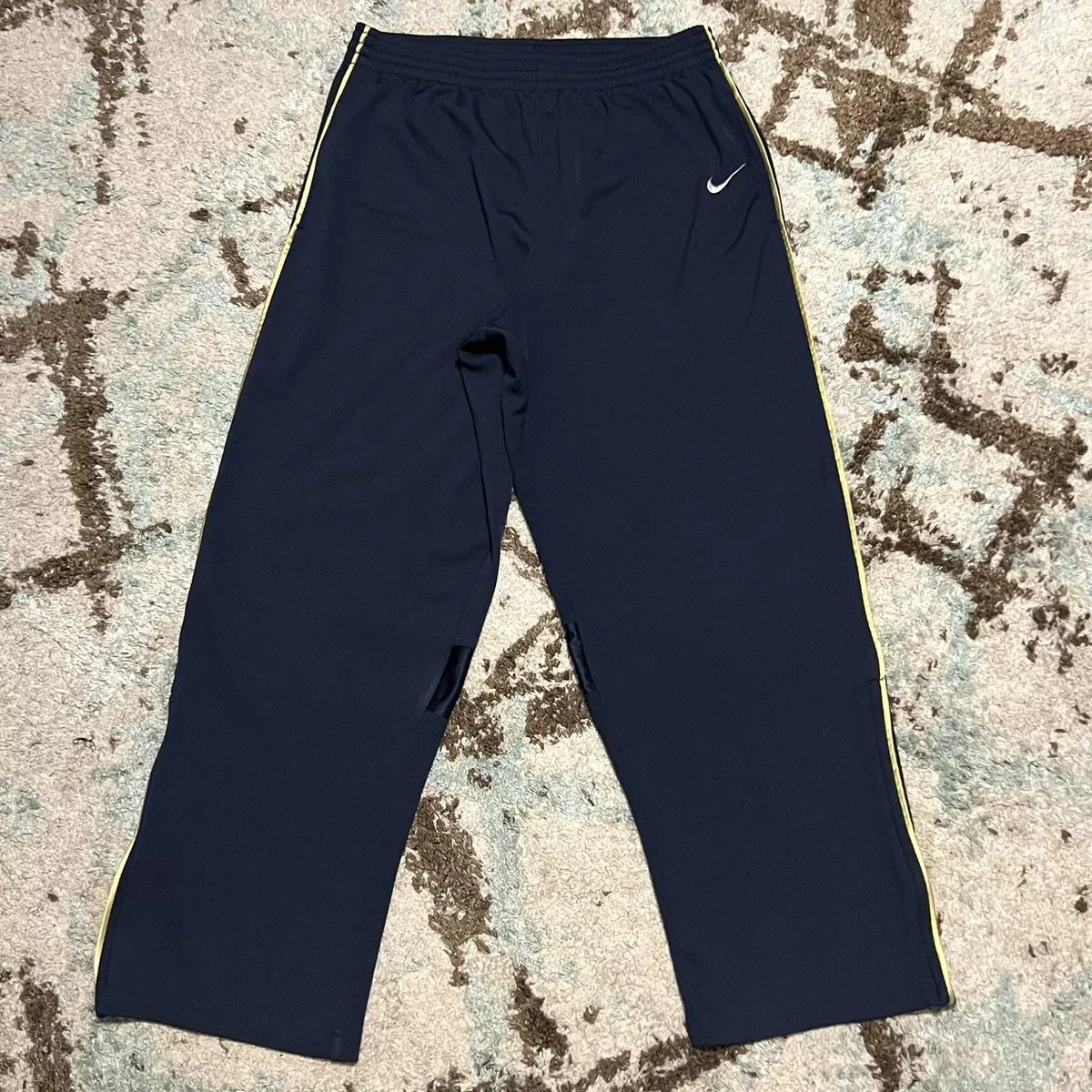 Vintage Nike Track Pants Sweatpants Size XL Navy/Gold 2000s