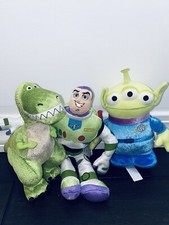 Disney Store Toy Story Plush Lot Buzz Lightyear Alien Rex Dinosaur Movie Dolls D