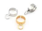 Hoop Ring, Adjustable Ring Antique Silver, Shiny Silver-Gold plated brass 5198