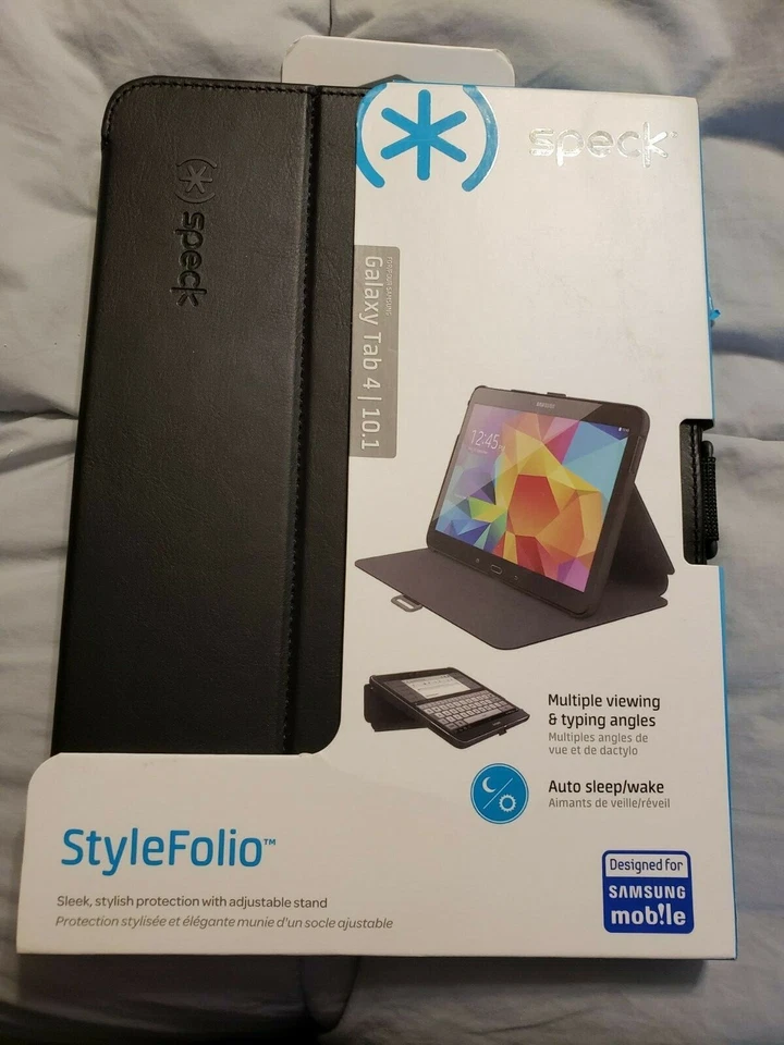 Speck Style Folio Black Case for Samsung Galaxy Tab 4 10.1 Auto Sleep/Wake - Image 2 of 4