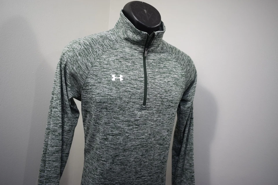 Chaqueta de golf Under Armour HeatGear suéter suelto con cremallera cuello verde para mujer mediana Foto 3 de 4