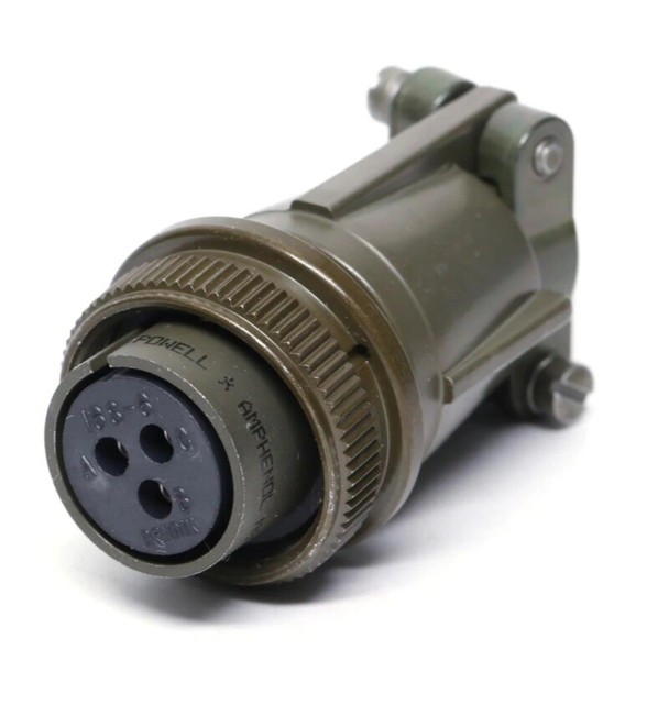 Amphenol MS3106F207S Circular MIL Spec Connector 8P 16 SKT CONTACTS