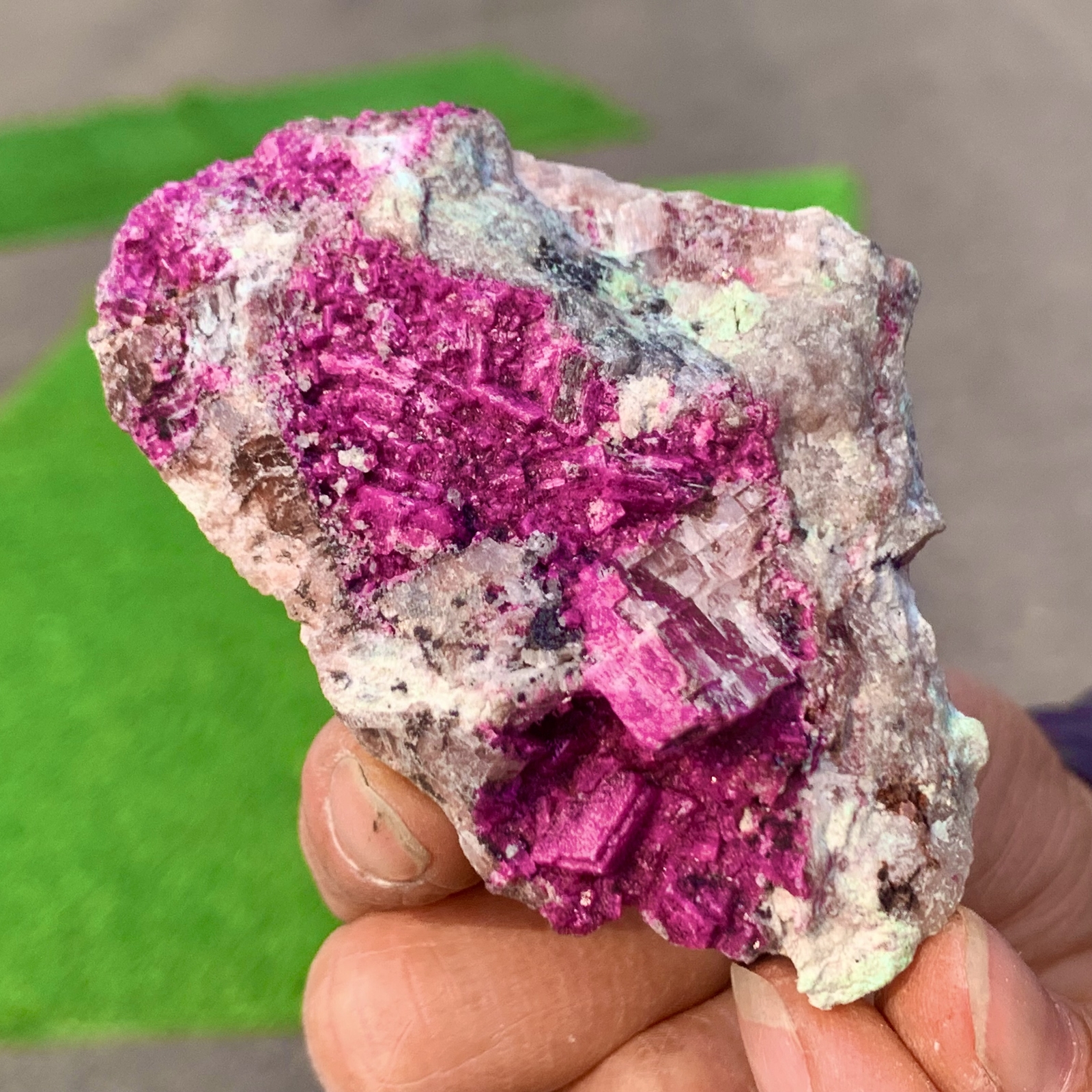 84G Natural Raw Cobalto Calcite Crystal Mineral Specimen Healing Stone from Congo