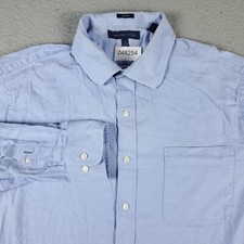 Tommy Hilfiger Shirt Mens 17 Blue Dress Button Up Long Sleeve
