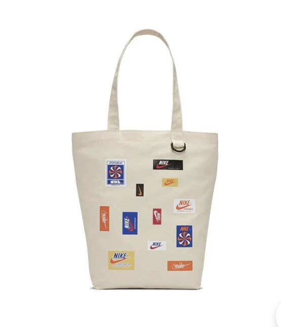 Nike Beige Canvas Heritage Tote Nike