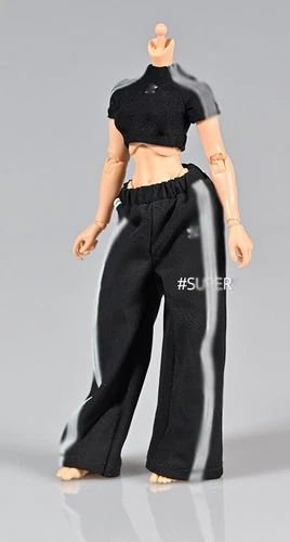 Maßstab 1/12 T-Shirt Oberteil weites Bein Hose für 6" weibliche Romankey Actionfigur - Bild 2 von 20