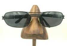 Vintage Rolling 713 535 Black Oval Pilot Sunglasses Frames Handmade Italy