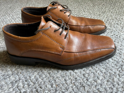 Johnston & Murphy Tan/Brown Leather Lace-Up Oxfords Johnson & Murphy Leather Lace-Up Dress Shoes Men main image 3
