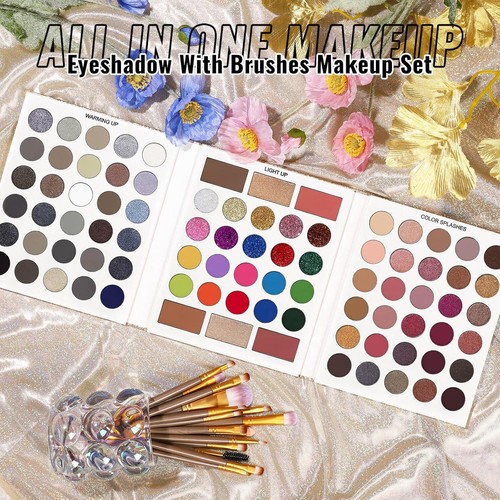 Eyeshadow Palette with Brushes Makeup Sets, Pigmented Eye Makeup Pallet, Goth Sm - Picture 7 of 7