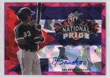 2020 Leaf Metal Draft National Pride Pink Crystals /7 Yolbert Sanchez Auto m4h