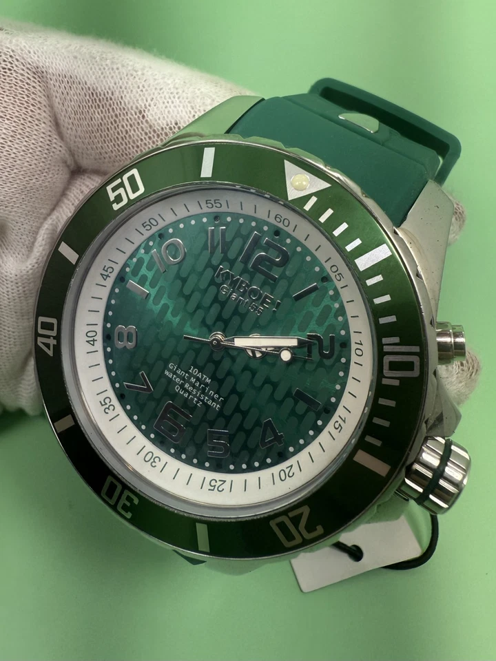 KYBOE! Giant Mariner 55mm 10ATM Green Water Resistance Quartz Watch KY.55-018.15 - Image 2 of 4