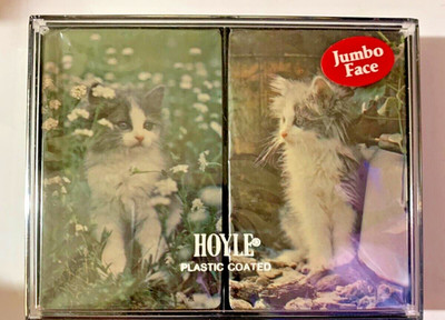 Hoyle Jumbo Face Cat Playing Cards Double Deck Set
