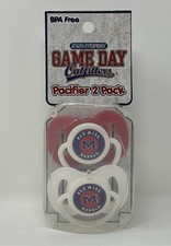 NCAA Baby Pacifier Ole Miss rebels University of Mississippi Pacifier 2 Pack New