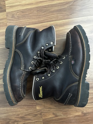 Thorogood 6" American Heritage Stiefel Herren 9,5 braun Mokassin schwarz Keilsohle Arbeit - Bild 4 von 8